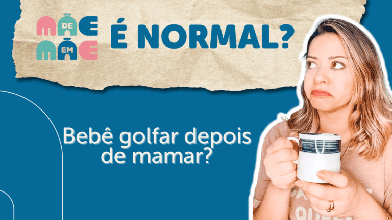 É normal o bebê golfar depois de mamar?