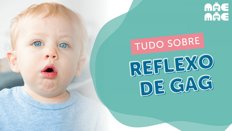 o que fazer quando o bebê está engasgado ou comreflexo de gag